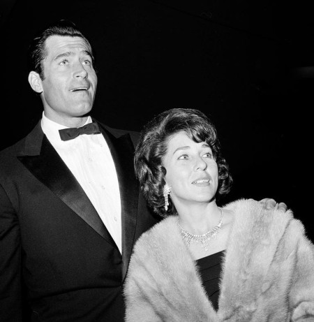 Clint Walker with his first estranged wife, Verna Garver