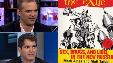 Matt Taibbi and Mark Ames with their book cover facing sexual harassment allegation in 2017