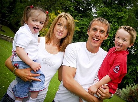 Phil and Julie Neville with their kids
