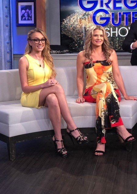 Katherine Timpf with her co-host in the Greg Gutfield show