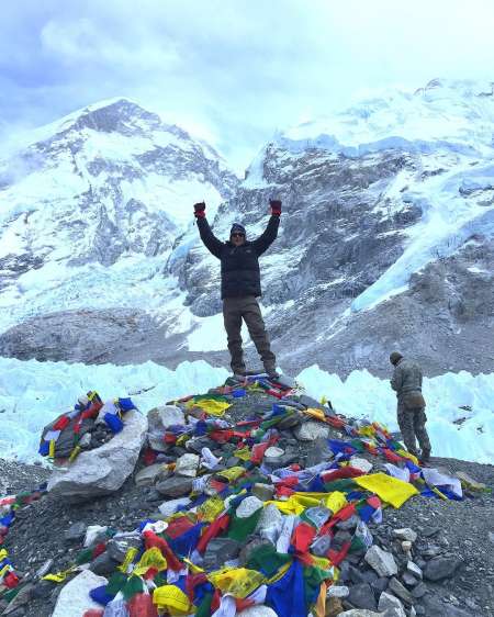 Scott Lee reached the Mt. Everest Base Camp
