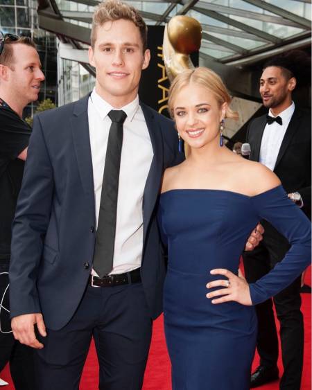 Scott Lee with his Home and Away co-star, Raechelle Banno