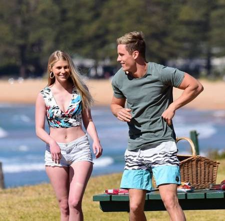 Scott Lee flirt with his Home and Away co-star, Brittany Santariga