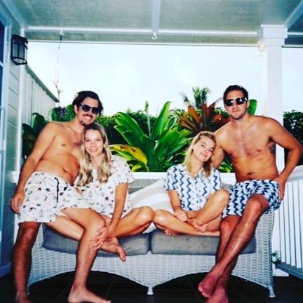 Tom and Margot with their friends