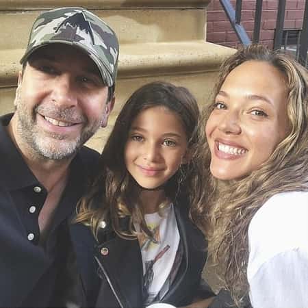 David Schwimmer with his former wife Zoe and daughter Cleo