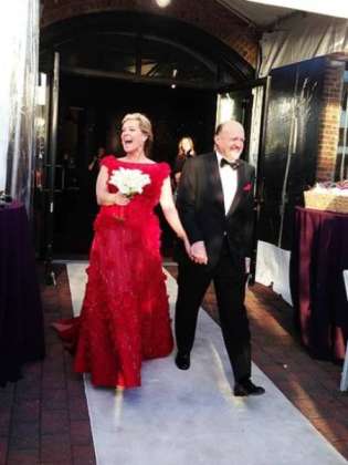 Jim Cramer and Lisa Cadette Detwiler walked down the aisle