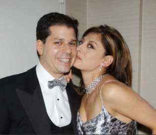 Jonathan Steinberg and Maria Bartiromo at the pre-party Gala of the Foundation of the Columbus Day Parade
