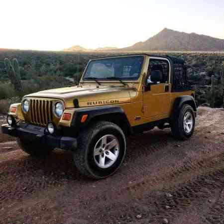 Kylie Bearse visited Usery Mountain Regional Park in her Custom Gold Jeep Rubicon