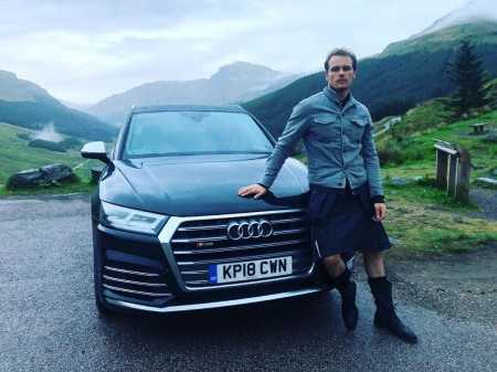 Cirdan Heughan's brother, Sam Heughan owned a Audi A4 car