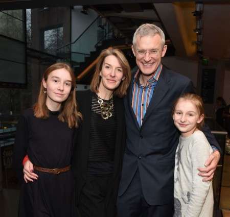 Rachel Schofield and her husband, Jeremy Vine with their children, Martha Vine and Anna Vine attended the matinee Gala performance of Matthew Bourne's Cinderella