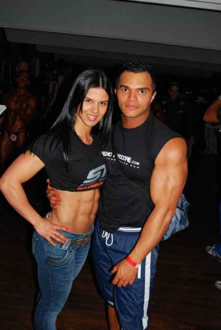 Eva Andressa and her husband, Jardel Barros