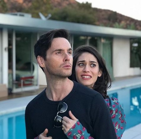 Tom Riley and wife Lizzy Caplan together
