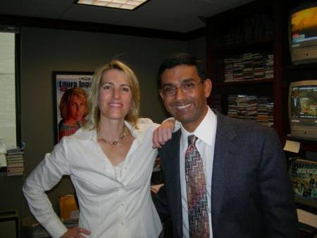 Dinesh D'Souza and his former partner, Laura Ingraham