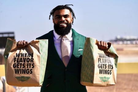 Ezekiel Elliott is promoting the Wingston Chicken WIngs food franchise