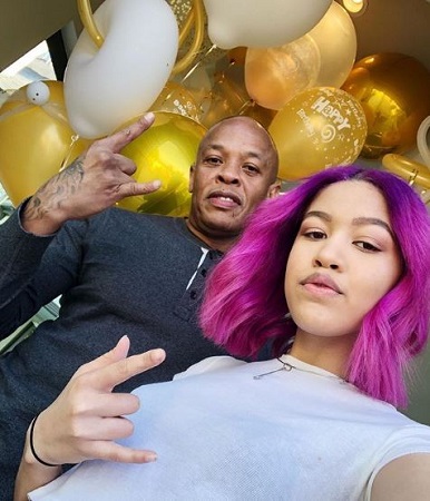 Dr Dre with his daughter, Truly Young