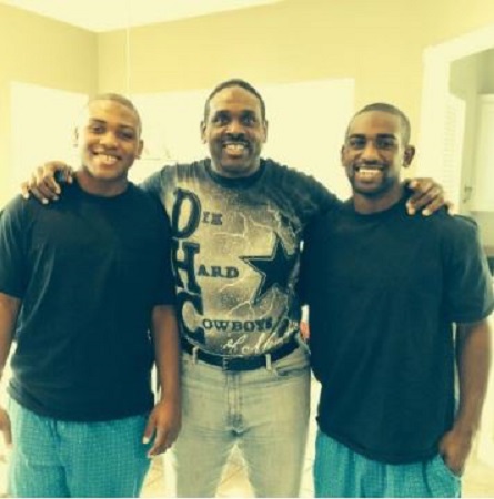 Nate Newton with his sons