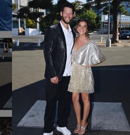Clayton Kershaw and his wife Ellen ready for the party