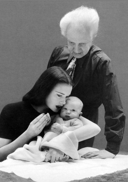 Leopold Stokowski with Gloria Vanderbilt and her son