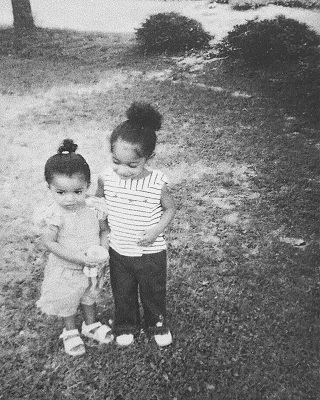 Childhood picture of Iman and her sister