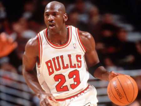Michael Jordan while playing for Chicago Bulls