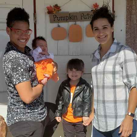 Adrianna Franch and her lesbian partner, Emily Boscacci along with her children