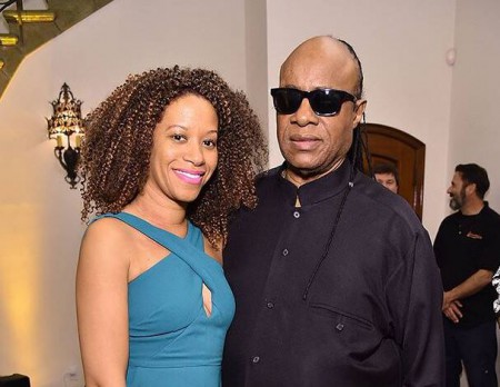 Stevie Wonder with his third wife, Tomeeka Bracy