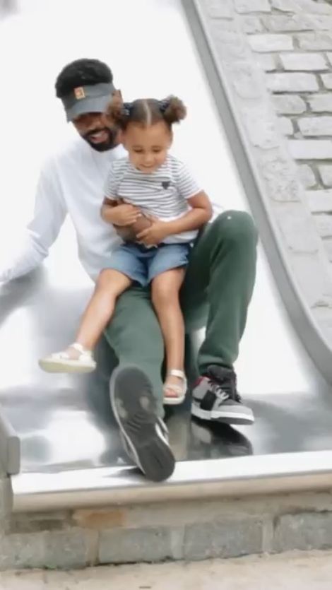Azurie Elizabeth Irving with her father, Kyrie Irving