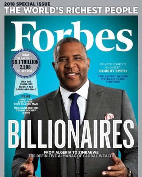 Robert F. Smith on a cover page of Forbes