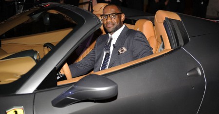 LeBron James in his car
