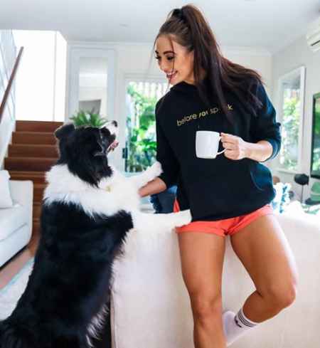 Danielle and her pet. know Danielle's net worth, salary, earnings, marriage, dating, boyfriend, affairs
