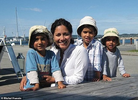 Mishal Husain with her Children