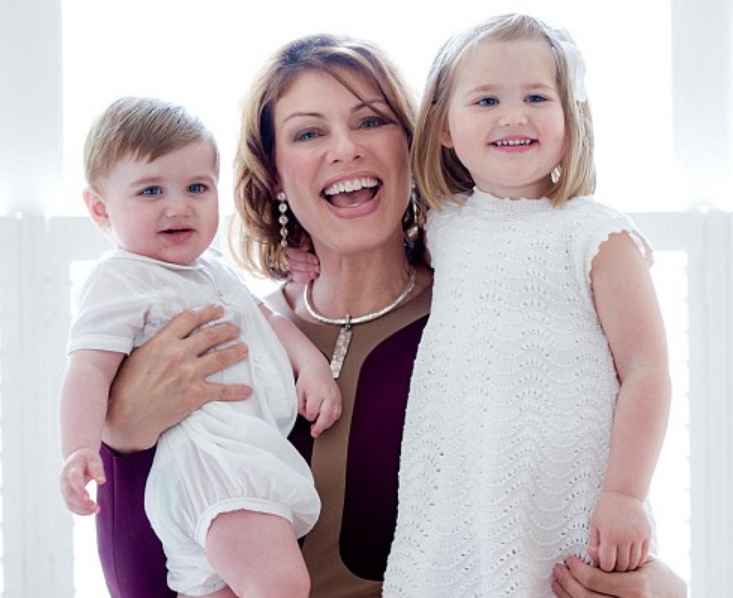 Kate Silver with her two kids. children, daughter, son