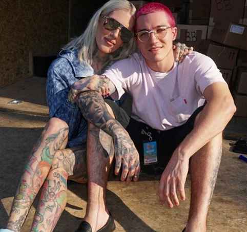 Nathan with his partner Jeffree Star during vacation