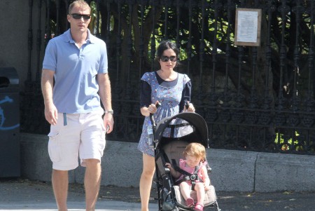 Andrea Corr and her husband, Brett with their daughter Jean