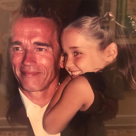 Christina Schwarzenegger with her father, Arnold Schwarzenegger