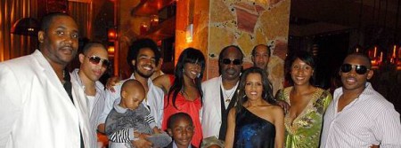 Stevie Wonder with his children