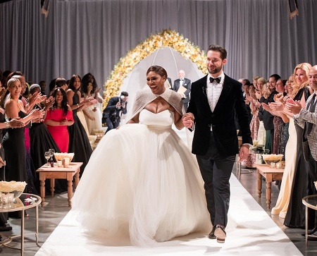 Alexis Olympia Ohanian Jr.' Parents Serena Williams and Alexis Ohanian in their wedding day