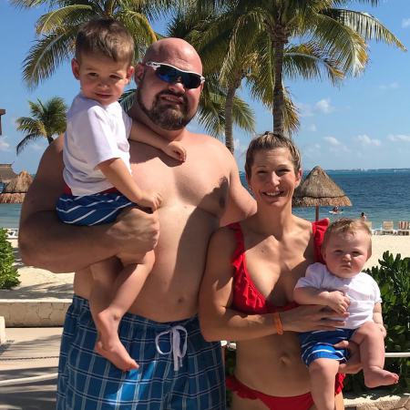 Brian Shaw with his wife Keri and children