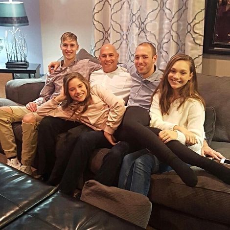 Tyler Ziegler with his siblings and a father, Kurt