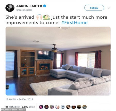 Aaron Carter's first home