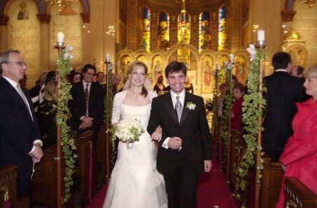 Ali Wentworth and George Stephanopoulos at their wedding; Wedding, Husband, Kids