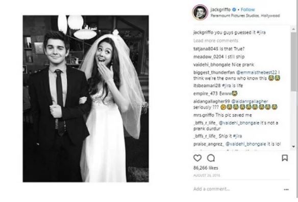 Jack's Instagram post that created the rumor
