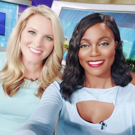Summer Knowles with her co-anchor at WESH-Channel 2