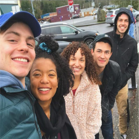 Picture: Gavin Leatherwood with his friends