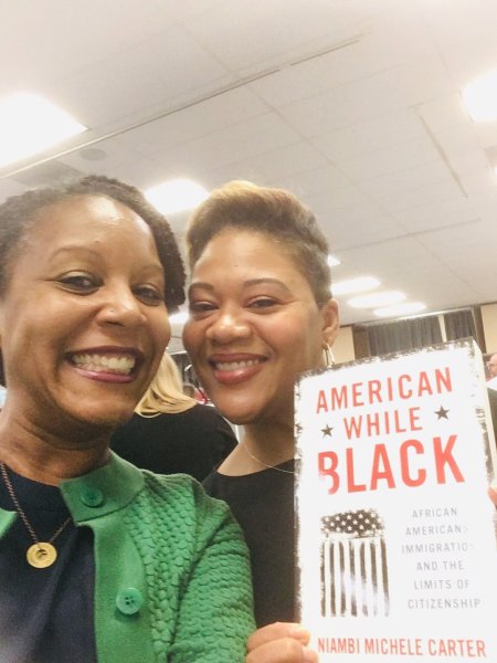 Christina Greer is showing her fans about her newly published book, American While Black via Twitter on 6th September 2019
