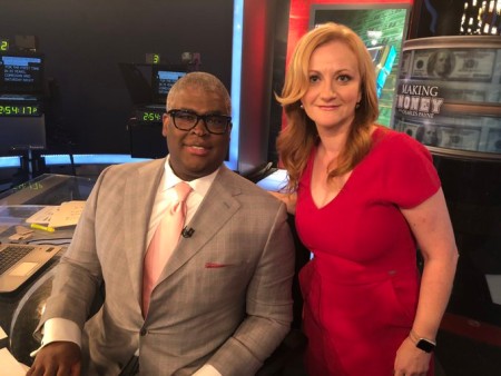 Kelly Jane Torrance is with a prominent journalist, Charles V Payne on the set of Fox Business on 29th August 2019