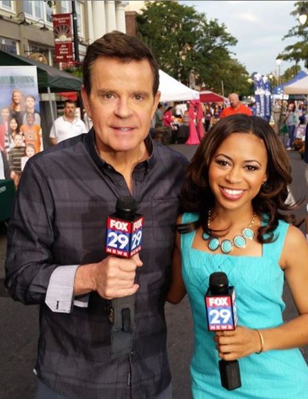 Alex Holley (right) with her co-host Mike (left)