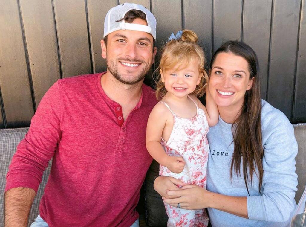 Jade Roper (right) and Tanner Tolbert (left) with their daughter Emerson Tolbert (in the middle)
