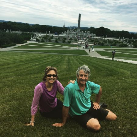 Karen Behnke with her husband, Howard Luria at sculpture garden on 16th June 2017
