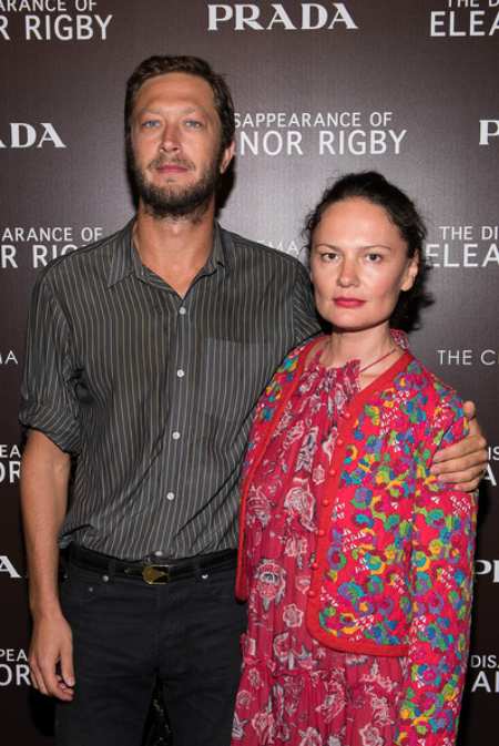 Yelena Yemchuk with her husband, Ebon Moss-Bachrach attends the Prada and The Cinema Society screening of The Weinstein Company's The Disappearance of Eleanor Rigby at Landmark's Sunshine Cinema on 10th September 2014 in New York City